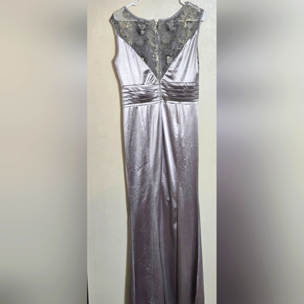 Gray  Maxi    Elegant  dress